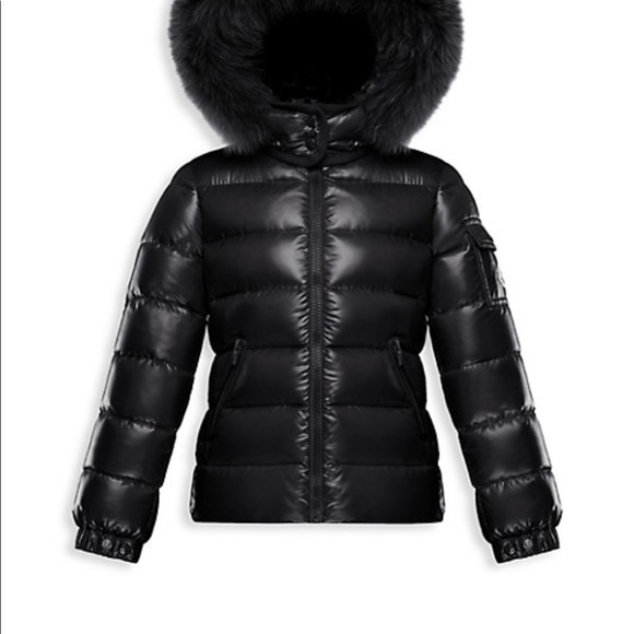 Monclair girls size 4 fox-trim down coat - Picture 4 of 6